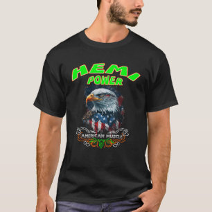 Camiseta 392 Hemi Power Patriotic Eagle Muscle Car Design M