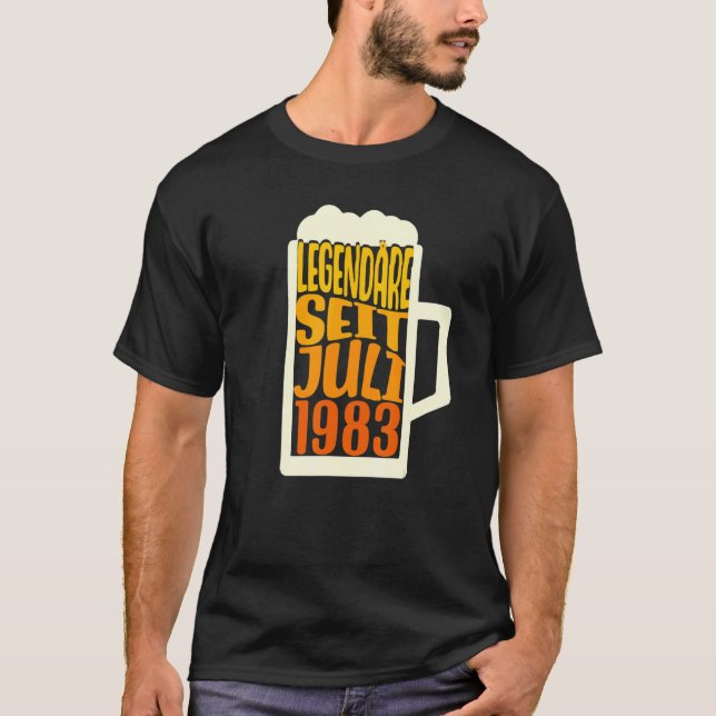 Camiseta 39.ª Cerveza de Cumpleaños Legendaria desde julio  (Anverso)