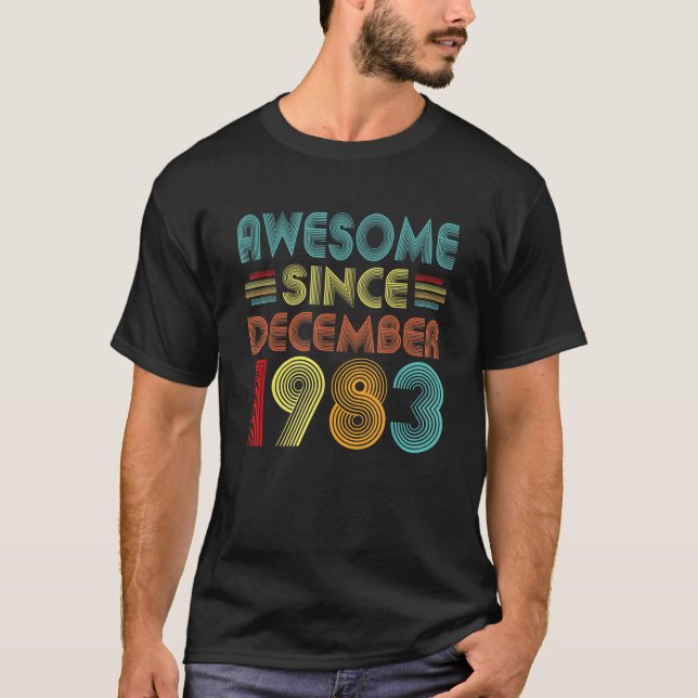 Camiseta 39.ª idea de cumpleaños increíble desde diciembre  (Anverso)