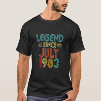 Camiseta 39.ª Leyenda Vintage desde julio de 1983 39 años