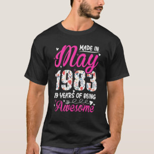 Camiseta 39.º cumpleaños increíble desde mayo de 1983