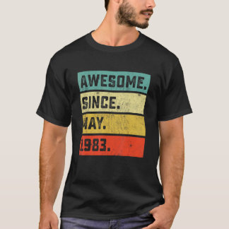 Camiseta 39.º cumpleaños increíble desde mayo de 1983 39 añ