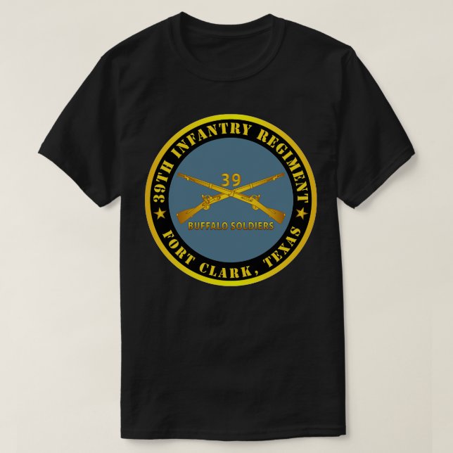 Camiseta 39.º Fuerte de Soldados de Búfalo del Regimiento d (Diseño del anverso)