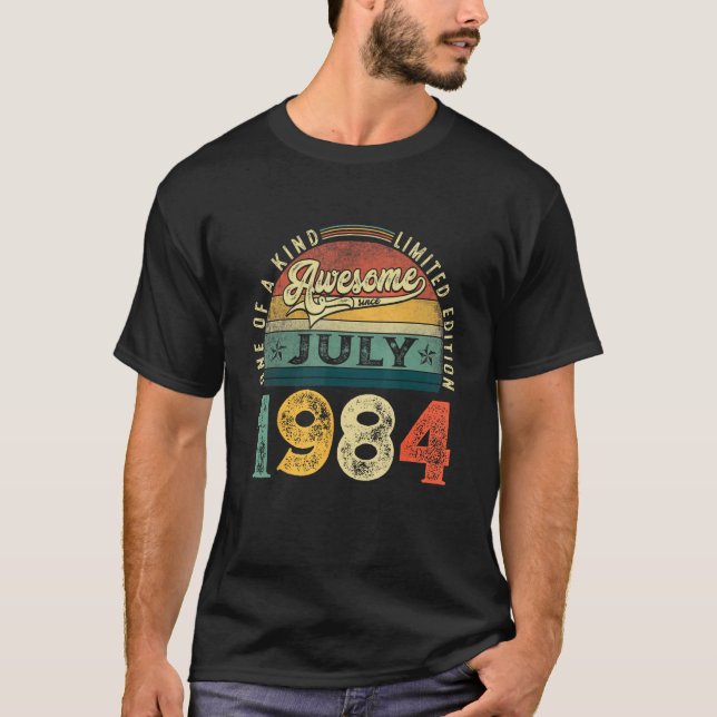 Camiseta 39 Aniversario Decoración Julio 1984 Hombres Mujer (Anverso)