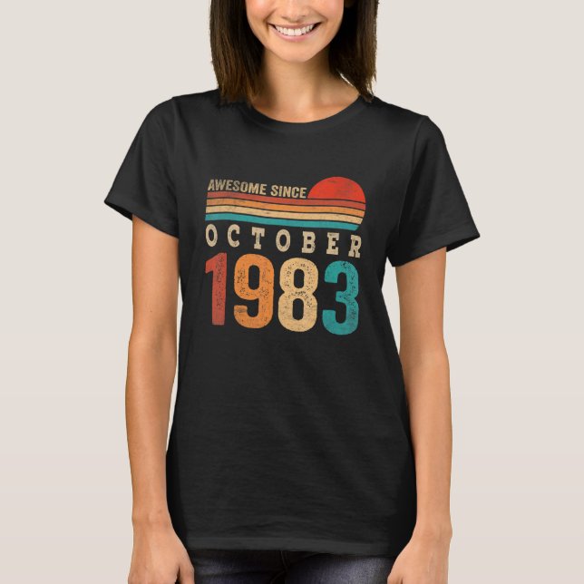 Camiseta 39 años de edad asombrosa desde octubre de 1983 39 (Anverso)