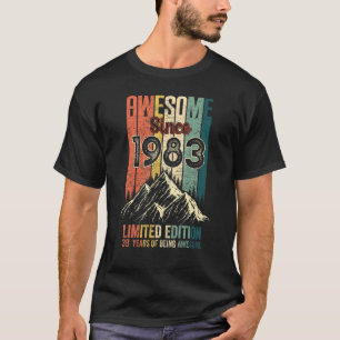 Camiseta 39 cumpleaños asombrosos desde la cosecha de 1983