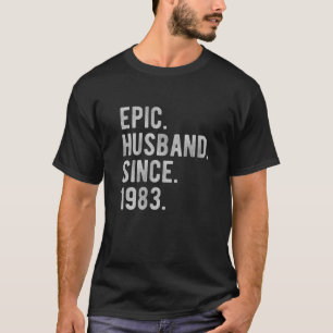 Camiseta 39Th Wedding Aniversary For Him - Epic Husband Sin