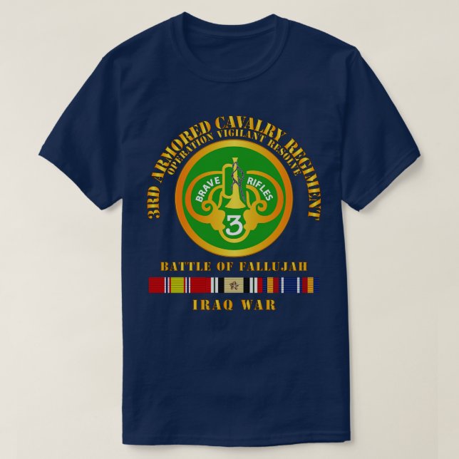 Camiseta 3.ª ACR con Iraq Svc Fallujah V1 (Diseño del anverso)