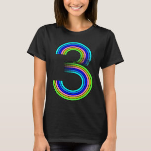 Camiseta 3.ª Cuta de cumpleaños de tres años de edad, niños