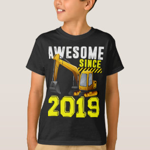 Camiseta 3.ª Excavadora De Cumpleaños Increíble Desde 2019