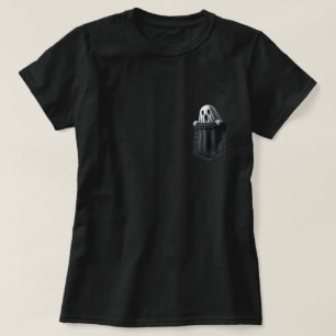 Camiseta 3.ª Fantasma De Halloween En Un Diseño De Bolsillo