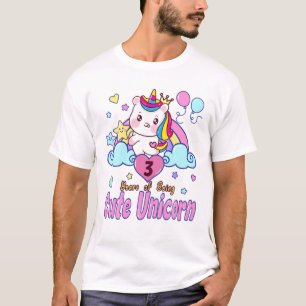 Camiseta 3.ª Ropa De Unicornio. 3 Años De Ser Aburrido