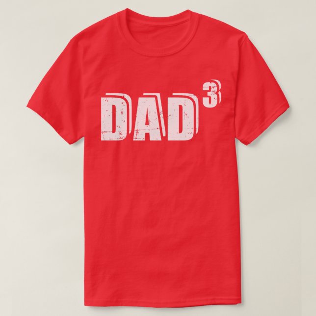 Camiseta 3.ª tercera vez anuncio de papá padre de 3 hijos (Diseño del anverso)