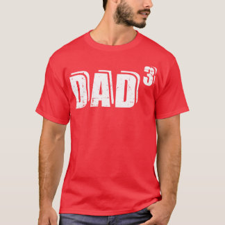 Camiseta 3.ª tercera vez anuncio de papá padre de 3 hijos