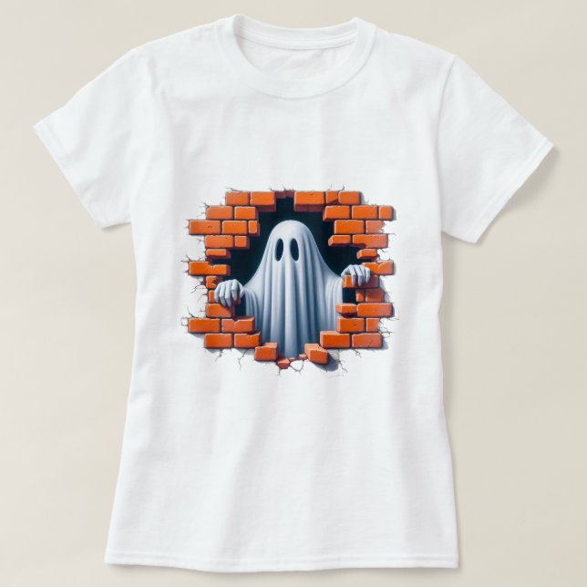 Camiseta 3.º esqueleto apuntando a través de un diseño de p (Diseño del anverso)