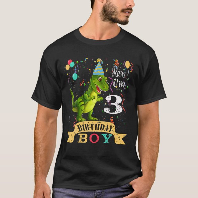 Camiseta 3.º Regalo de cumpleaños increíble desde Dinosauri (Anverso)