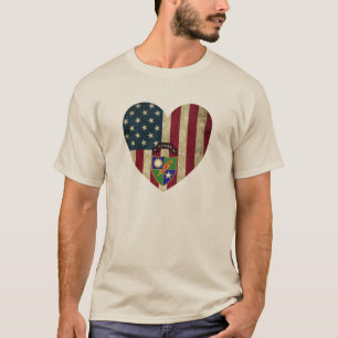 Camiseta 3.ᵉʳ Batallón 75.ª Bandera Corazón Norteamericana