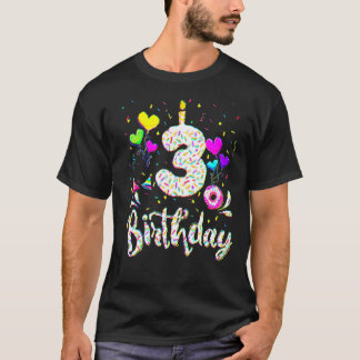 Camiseta 3.ᵉʳ Chica de cumpleaños Fiesta de nogal de cumple