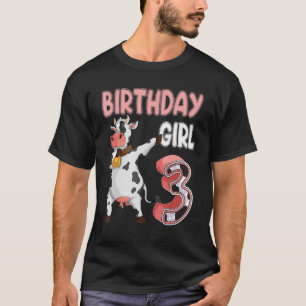 Camiseta 3.ᵉʳ Chica de cumpleaños Vaca Chica Cow Farm ba de