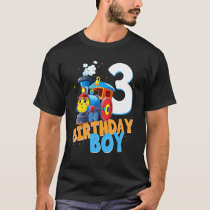Camiseta 3.ᵉʳ Chica de los Tren de Cumpleaños de 3 años de 