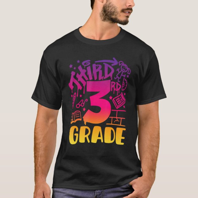 Camiseta 3.ᵉʳ Chica De Primer Día De Maestra (Anverso)