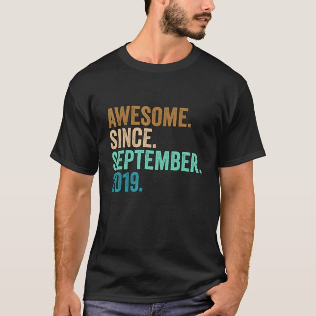 Camiseta 3.ᵉʳ cumpleaños 3 años de edad increíble desde sep (Anverso)
