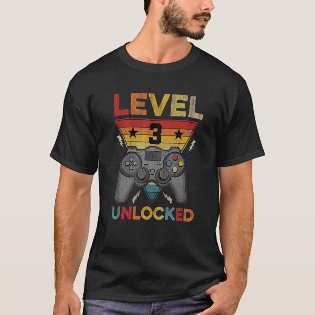 Camiseta 3.ᵉʳ cumpleaños 3 Videojuegos sin bloqueo 1 (Anverso)