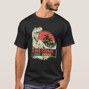 Camiseta 3.ᵉʳ cumpleaños de los niños de 3 años de dinosaur