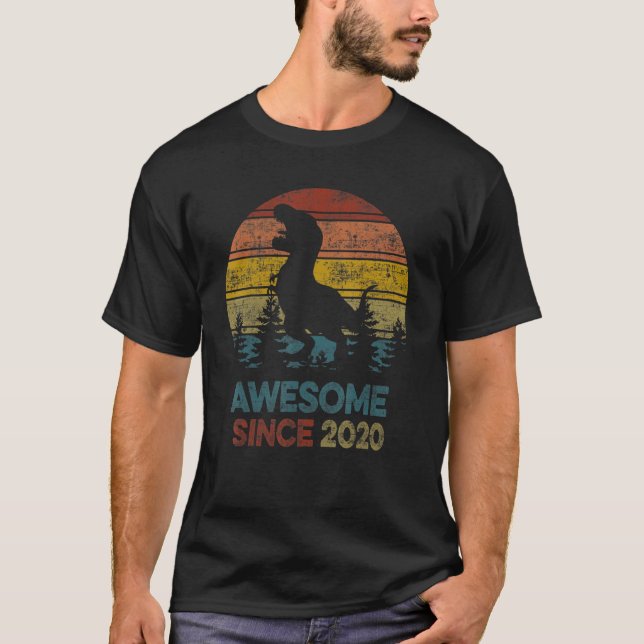Camiseta 3.ᵉʳ cumpleaños de un niño de 3 años asombroso des (Anverso)