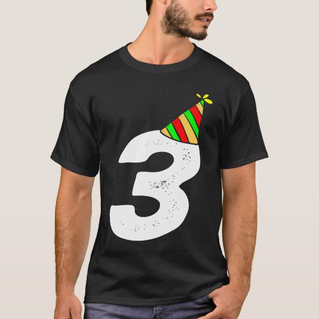 Camiseta 3.ᵉʳ cumpleaños del niño Chica de 3 años con peque (Anverso)