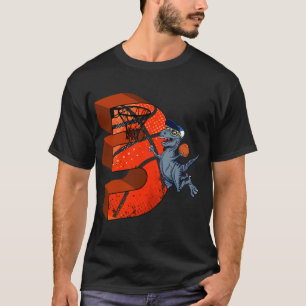 Camiseta 3.ᵉʳ cumpleaños del niño de los dinosaurios de bás