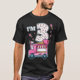Camiseta 3.ᵉʳ cumpleaños Helado Crema de Camión Soy 3 Fiest