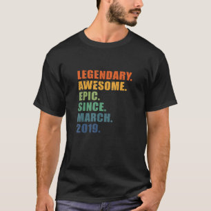 Camiseta 3.ᵉʳ cumpleaños marzo 2019 Niños Chicas de 3 años