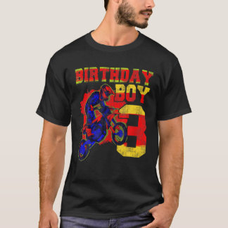 Camiseta 3.ᵉʳ Cumpleaños Motocross Dirt Bike Viejo De 3 Año