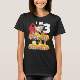 Camiseta 3.ᵉʳ cumpleaños, soy Ani, pequeña granja temática