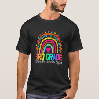 Camiseta 3.ᵉʳ equipo de profesores de leopardo de arco iris
