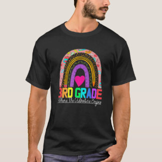 Camiseta 3.ᵉʳ equipo de profesores de leopardo de arco iris