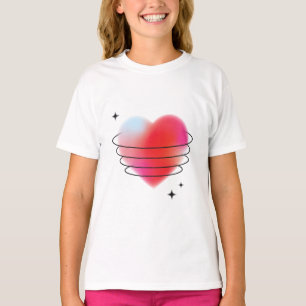 Camiseta 3.ᵉʳ espacio hitech rojo planeta valentino corazón