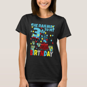 Camiseta 3.ᵉʳ Ferrocarril De Fiesta De Cumpleaños A Mi Terc