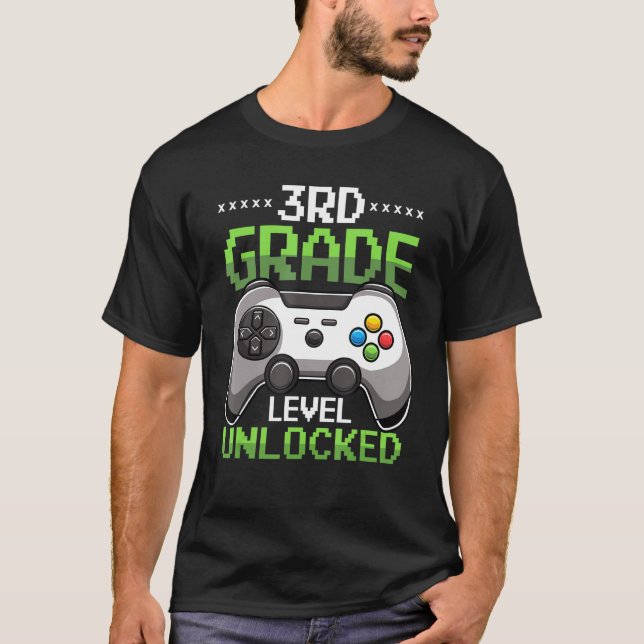 Camiseta 3.ᵉʳ Grado Desbloqueado De Nuevo Al Videojuego Esc (Anverso)