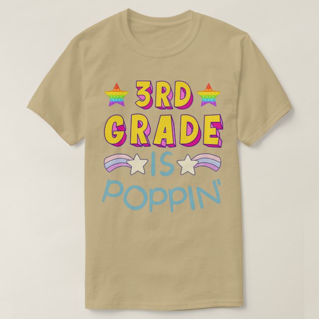 Camiseta 3.ᵉʳ Grado es el primer día de clase de Poppin Kid (Diseño del anverso)