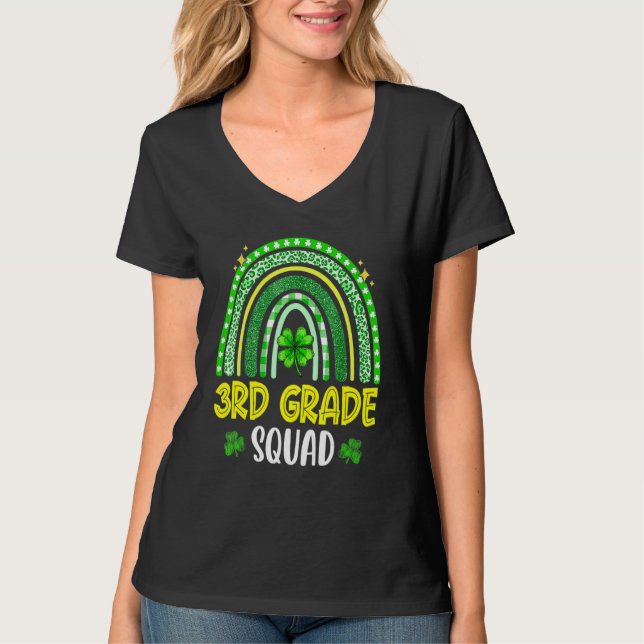Camiseta 3.ᵉʳ Grado Squad St Patricks Day Funny Mating (Anverso)