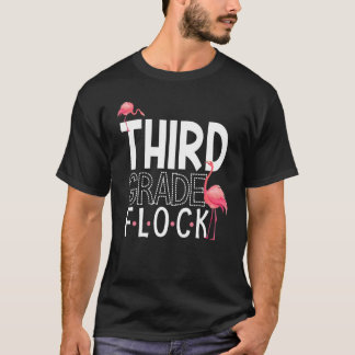 Camiseta 3.ᵉʳ Maestra De Escuadrón De Flamingo Rosado De Gr