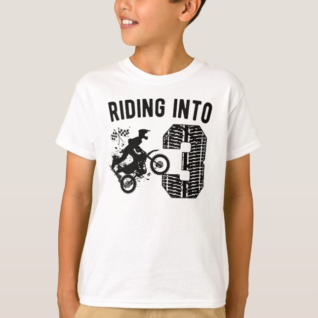 Camiseta 3.ᵉʳ regalo de cumpleaños Bicicleta sucia Motocros (Anverso)