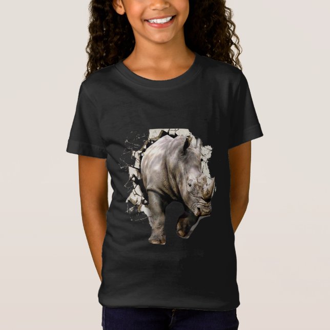 Camiseta 3.ᵉʳ Rinoceronte de animales salvajes africanos (Anverso)