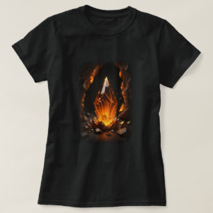 Camiseta 3.ᵉʳ Rojo Naranja de cristal brillante