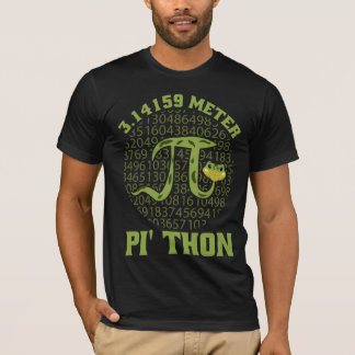 Camiseta 3.14159 Meter Pi-Thon Python Snake Pi Day Design