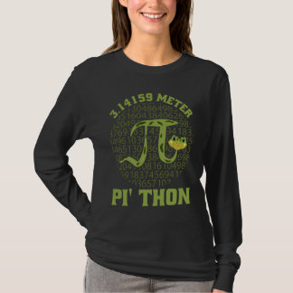 Camiseta 3.14159 Meter Pi-Thon Python Snake Pi Day Design