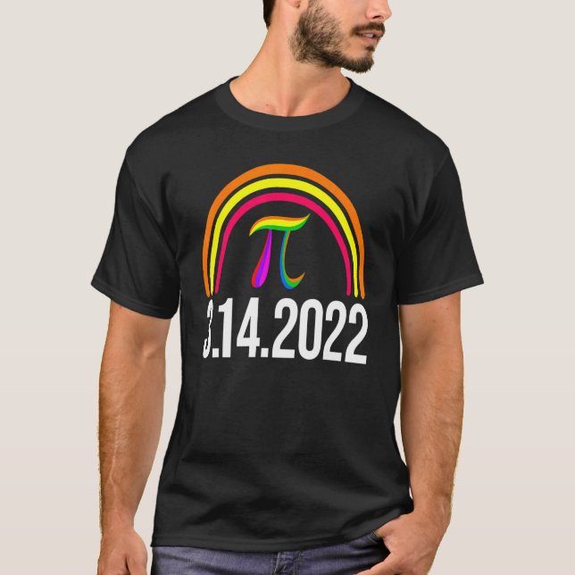 Camiseta 3 14 2022 Pi Math Rainbow Men Mathletics Love Bi (Anverso)