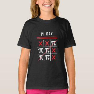 Camiseta 3.14 Nacimientos Y Cruces De Tic-Tac-Toe Feliz Día